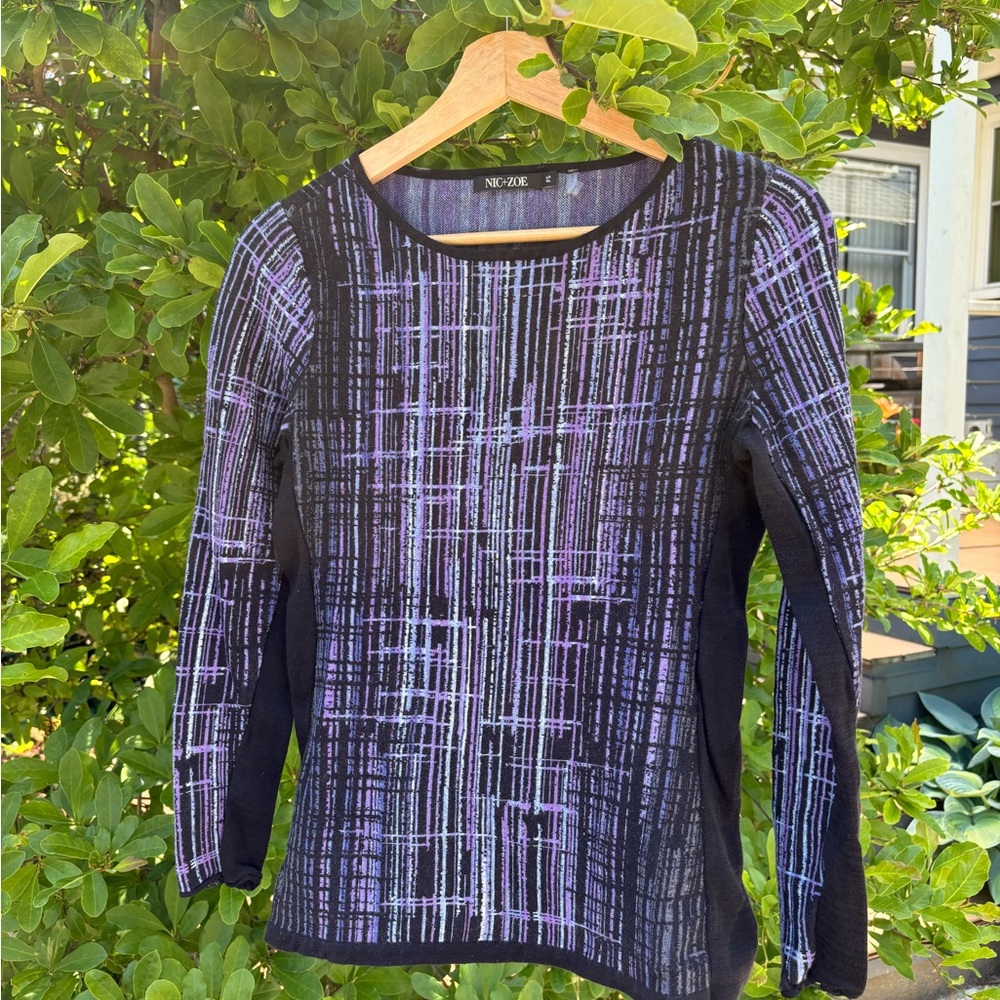 NIC+ZOE Multicolor Striped Knit Top